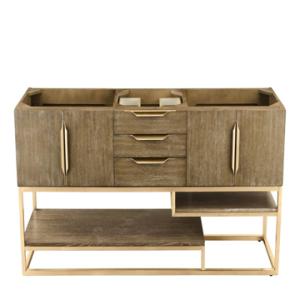 Columbia 72IN Double Vanity Cabinet Latte Oak Radiant Gold