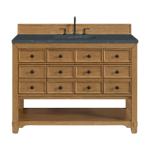 Malibu 48IN Single Vanity Amber Birch w/ 3 CM Charcoal Soapstone Silestone Top