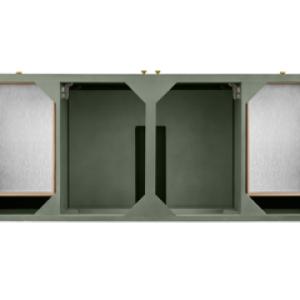 Chicago 60IN Single Vanity Smokey Celadon w/ Single Hole 3CM White Zeus Silestone Top & Backsplash