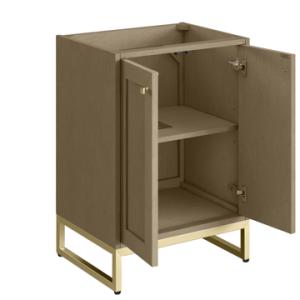 Chianti 24IN Single Cabinet Walnut Whisper Champagne Brass