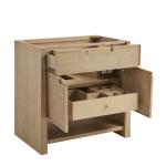 Solene 36IN Single Vanity Seaside Oak w/ 3 CM Lime Delight Quartz Top