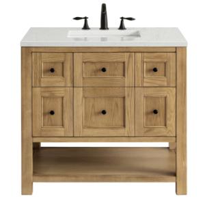 Breckenridge 36IN Single Vanity Light Natural Oak w/ 3 CM Lime Delight Top