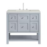 Breckenridge 36IN Single Vanity Serenity Blue w/ 3 CM Lime Delight Quartz Top