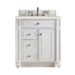 Bristol 30IN Single Vanity Bright White w/ 3 CM Lime Delight Silestone Top
