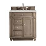 Bristol 30IN Single Vanity Whitewashed Walnut w/ 3 CM Lime Delight Silestone Top