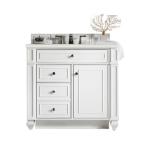 Bristol 36IN Single Vanity Bright White w/ 3 CM Lime Delight Silestone Top