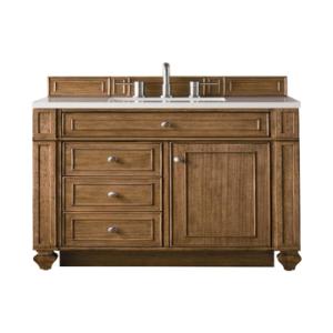 Bristol 36IN Single Vanity Saddle Brown w/ 3 CM White Zeus Silestone Top