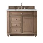 Bristol 36IN Single Vanity Whitewashed Walnut w/ 3 CM Victorian Silver Silestone Top