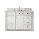 Bristol 48IN Single Vanity Bright White w/ 3 CM Lime Delight Silestone Top