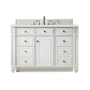 Bristol 48IN Single Vanity Bright White w/ 3 CM Lime Delight Silestone Top