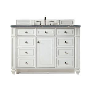 Bristol 48IN Single Vanity Bright White w/ 3 CM Parisien Bleu Silestone Top