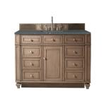 Bristol 48IN Single Vanity Whitewashed Walnut w/ 3 CM Parisien Bleu Silestone Top