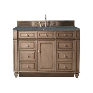 Bristol 48IN Single Vanity Whitewashed Walnut w/ 3 CM Parisien Bleu Silestone Top