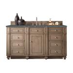 Bristol 60IN Single Vanity Whitewashed Walnut w/ 3 CM Parisien Bleu Silestone Top