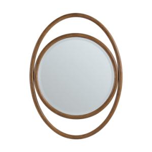 Esca 28IN Mirror Mid-Century Walnut