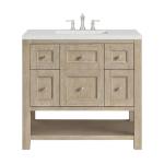 Breckenridge 36IN Single Vanity Whitewashed Oak w/ 3 CM Lime Delight Silestone Top