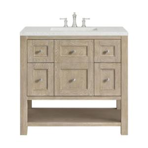 Breckenridge 36IN Single Vanity Whitewashed Oak w/ 3 CM Lime Delight Silestone Top