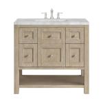 Breckenridge 36IN Single Vanity Whitewashed Oak w/ 3 CM Victorian Silver Silestone Top