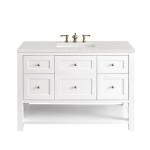 Breckenridge 48IN Single Vanity Bright White w/ 3 CM Lime Delight Top