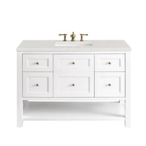 Breckenridge 48IN Single Vanity Bright White w/ 3 CM Lime Delight Top