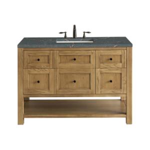 Breckenridge 48IN Single Vanity Light Natural Oak w/ 3 CM Parisien Bleu Top