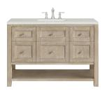 Breckenridge 48IN Single Vanity Whitewashed Oak w/ 3 CM Lime Delight Silestone Top
