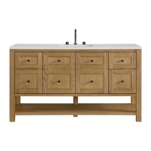 Breckenridge 60IN Single Vanity Light Natural Oak w/ 3 CM Lime Delight Quartz Top