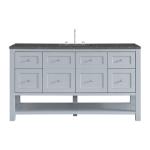 Breckenridge 60IN Single Vanity Serenity Blue w/ 3 CM Parisien Bleu Top
