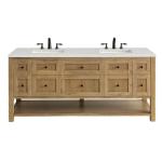 Breckenridge 72IN Double Vanity Light Natural Oak w/ 3 CM Lime Delight Top