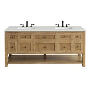 Breckenridge 72IN Double Vanity Light Natural Oak w/ 3 CM Lime Delight Top
