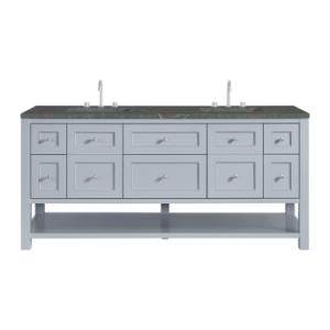Breckenridge 72IN Double Vanity Serenity Blue w/ 3 CM Parisien Bleu Top
