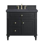 Lorelai 36IN Single Vanity Black Onyx w/ Charcoal Soapstone Top