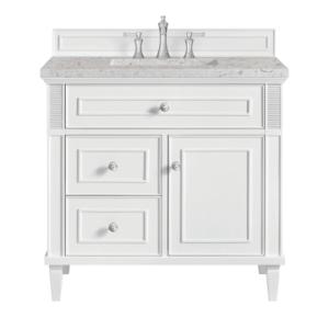 Lorelai 36IN Single Vanity Bright White w/ Eternal Jasmine Pearl Top