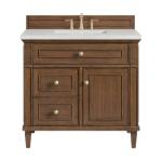 Lorelai 36IN Single Vanity Mid-Century Walnut w/ 3 CM Lime Delight Silestone Top