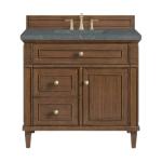 Lorelai 36IN Single Vanity Mid-Century Walnut w/ 3 CM Parisien Bleu Silestone Top