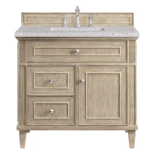 Lorelai 36IN Single Vanity Whitewashed Oak w/ 3 CM Eternal Jasmine Pearl Silestone Top