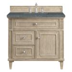 Lorelai 36IN Single Vanity Whitewashed Oak w/ 3 CM Parisien Bleu Silestone Top
