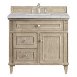 Lorelai 36IN Single Vanity Whitewashed Oak w/ 3 CM Victorian Silver Silestone Top