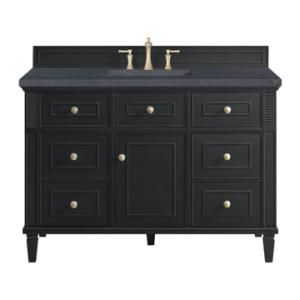 Lorelai 48IN Single Vanity Black Onyx w/ 3 CM Charcoal Soapstone Silestone Top