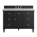 Lorelai 48IN Single Vanity Black Onyx w/ 3 CM Eternal Jasmine Pearl Silestone Top