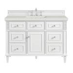 Lorelai 48IN Single Vanity Bright White w/ 3 CM Lime Delight Silestone Top