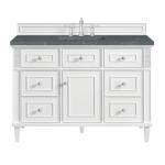 Lorelai 48IN Single Vanity Bright White w/ 3 CM Parisien Bleu Silestone Top