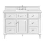 Lorelai 48IN Single Vanity Bright White w/ 3 CM White Zeus Silestone Top