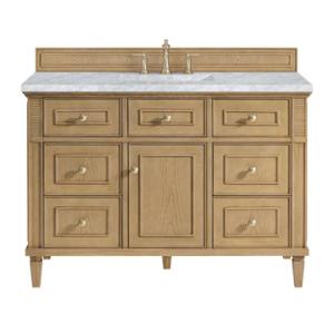 Lorelai 48IN Single Vanity Light Natural Oak w/ 3 CM Carrara White Marble Top