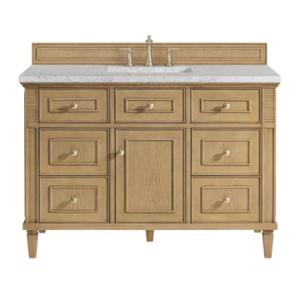 Lorelai 48IN Single Vanity Light Natural Oak w/ 3 CM Eternal Jasmine Pearl Silestone Top