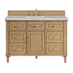 Lorelai 48IN Single Vanity Light Natural Oak w/ 3 CM Victorian Silver Silestone Top