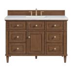 Lorelai 48IN Single Vanity Mid-Century Walnut w/ 3 CM Ethereal Noctis Silestone Top