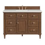 Lorelai 48IN Single Vanity Mid-Century Walnut w/ 3 CM Lime Delight Silestone Top
