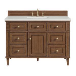 Lorelai 48IN Single Vanity Mid-Century Walnut w/ 3 CM Lime Delight Silestone Top