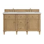 Lorelai 60IN Double Vanity Light Natural Oak w/ 3 CM Lime Delight Silestone Top